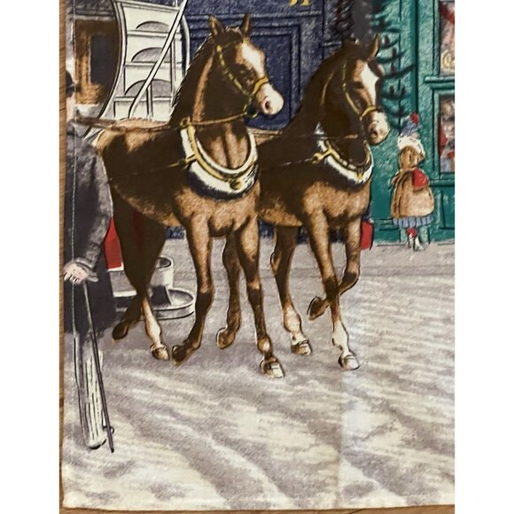 Vintage Tea Towel Marks & Spencer Penny Bazaar 100% Cotton Made In UK Christmas - Picture 3 of 11